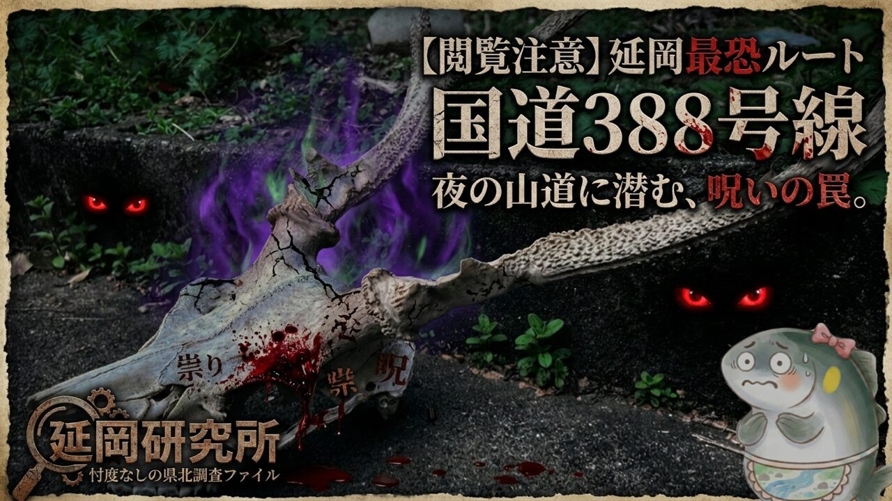 シカとの衝突事故が多発する延岡市から北浦への夜の国道388号線ドライブにおける危険性の警告と、大惨事を防ぐ安全な走り方の解説